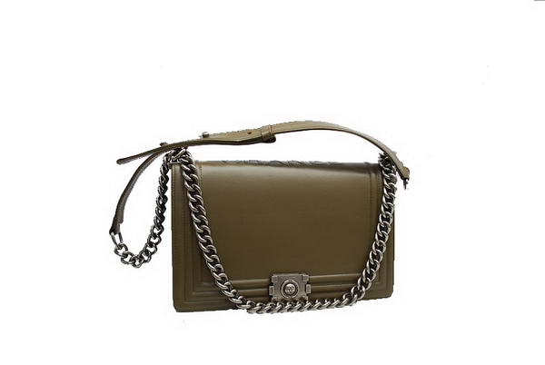 7A Fashion Chanel A30159 Dark Green Leather Le Boy Flap Shoulder Bag Online